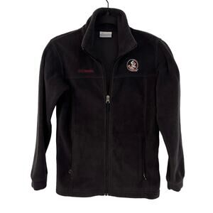 Columbia Youth's Black Florida State Seminoles Fleece Full Zip Jacket Sz M